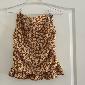 Nordstrom Women's Cream and Tan Skirt